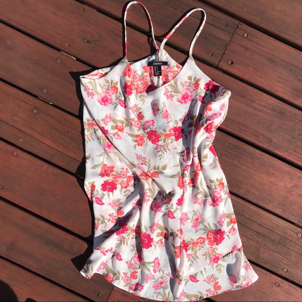 White floral dress